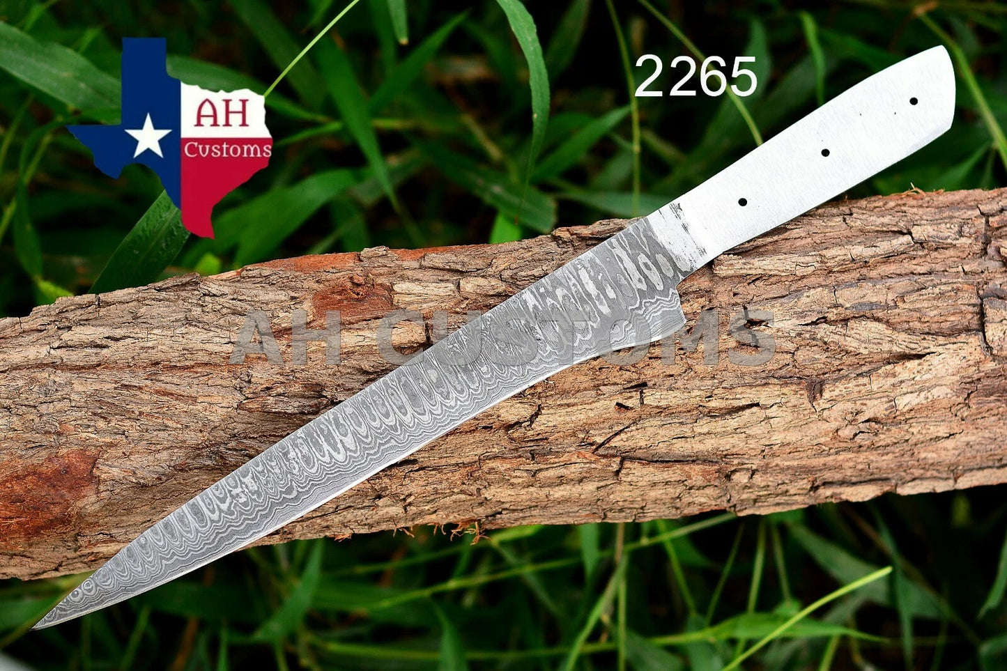 HAND FORGED BLANK BLADE DAMASCUS FILLET CHEF KNIFE MAKE YOUR OWN HANDLE