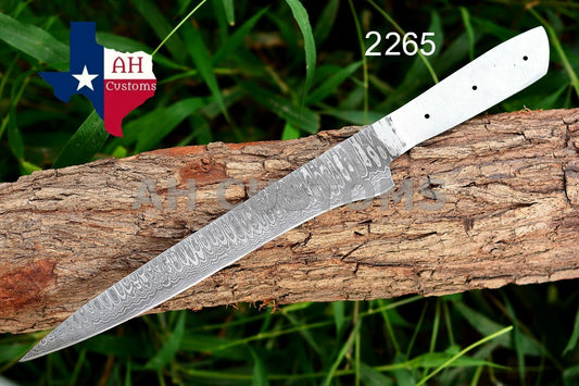 HAND FORGED BLANK BLADE DAMASCUS FILLET CHEF KNIFE MAKE YOUR OWN HANDLE
