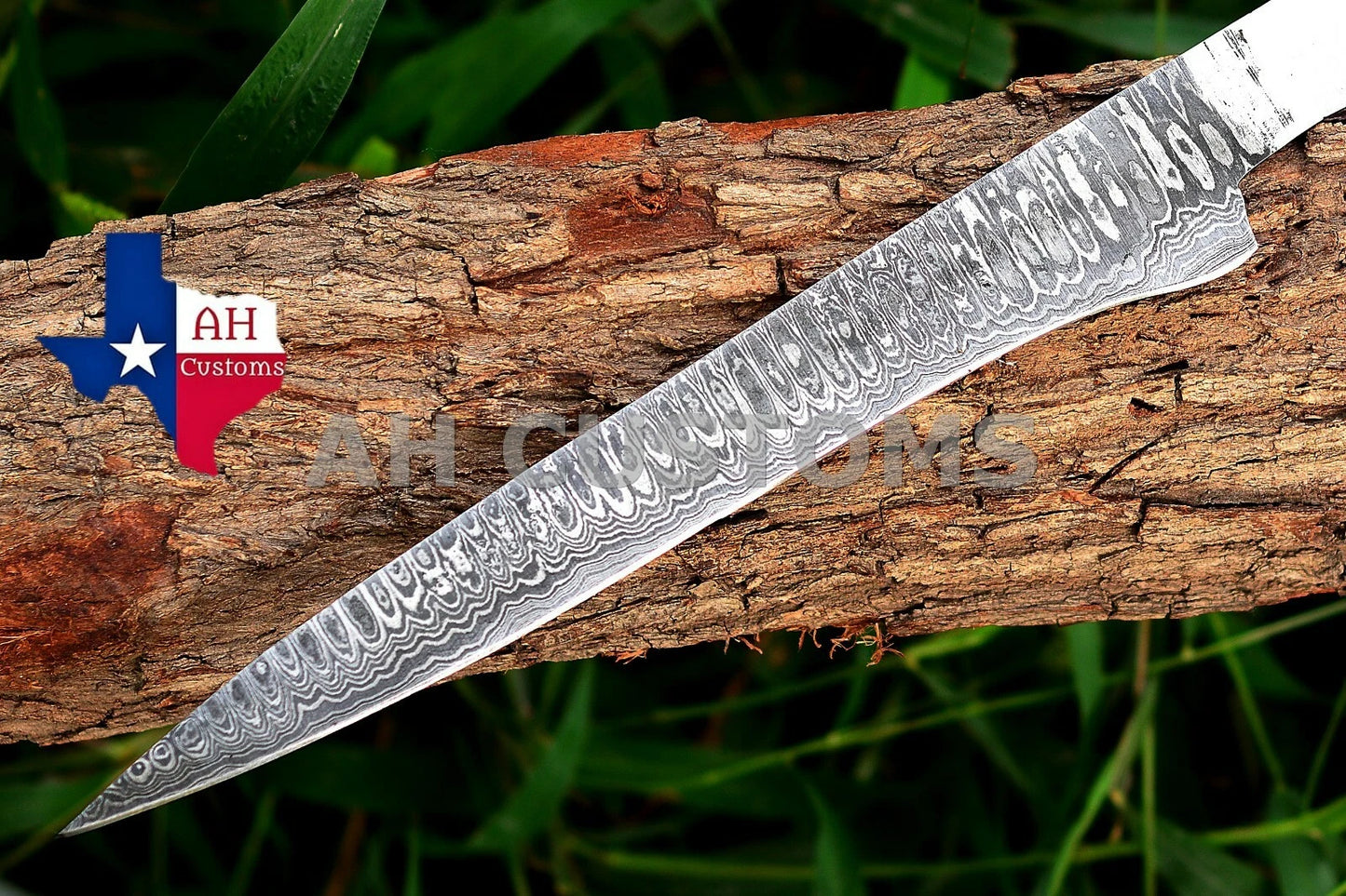 HAND FORGED BLANK BLADE DAMASCUS FILLET CHEF KNIFE MAKE YOUR OWN HANDLE
