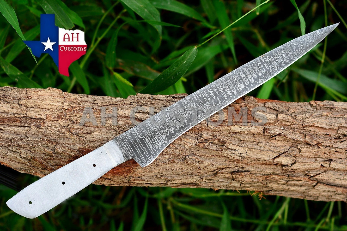 HAND FORGED BLANK BLADE DAMASCUS FILLET CHEF KNIFE MAKE YOUR OWN HANDLE