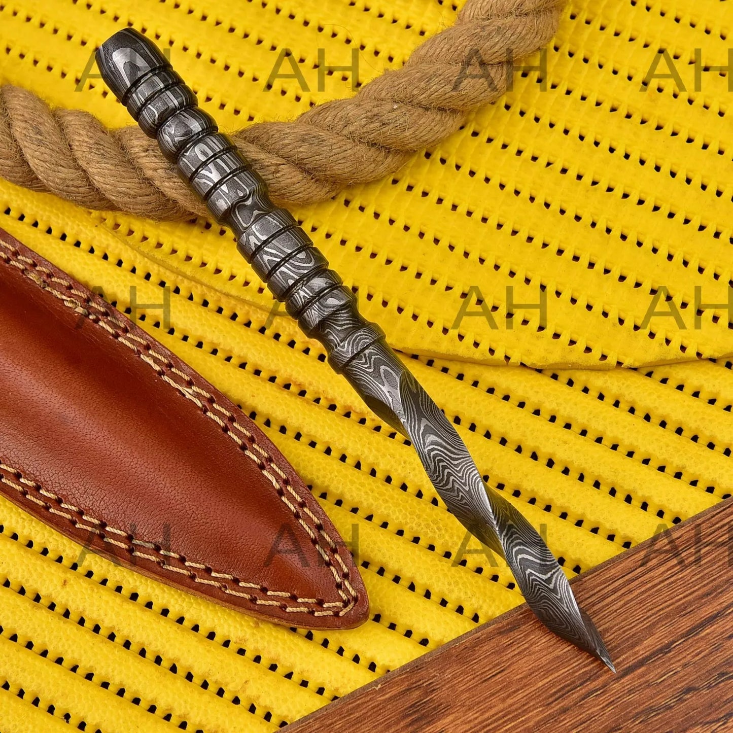 HAND FORGED DAMASCUS STEEL DAGGER KRIS BLADE BOOT KNIFE THROWING KNIFE