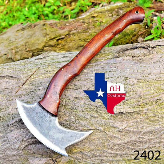 Tactical tomahawk Axe Throwing ax Hatchet 13.77" 4340 steel with leather sheath