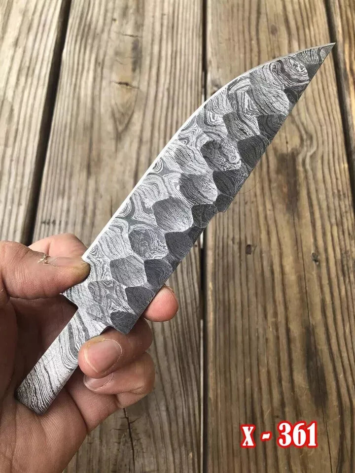 FULL TANG CUSTOM HANDMADE DAMASCUS STEEL HUNTING SKINNING KNIFE BLANK BLADE