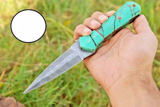 CUSTOM HANDMADE FORGED DAMASCUS STEEL BOOT KNIFE THROWING KNIFE DAGGER
