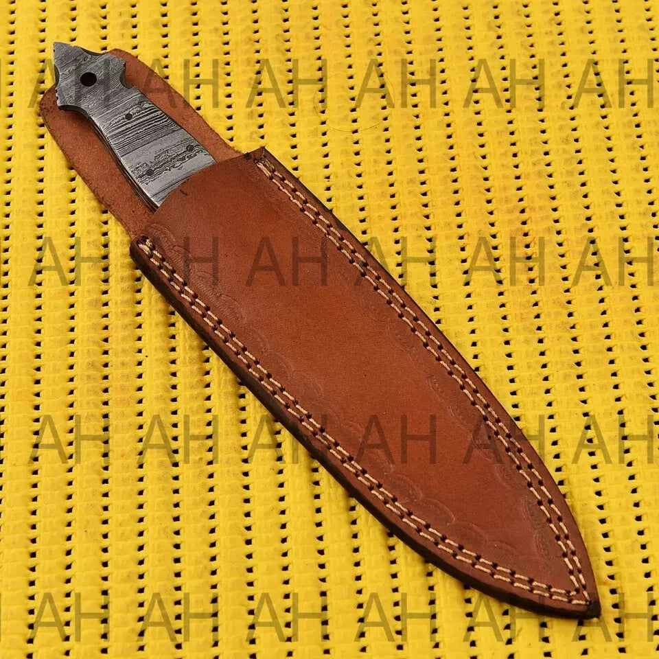 CUSTOM HANDMADE DAMASCUS STEEL KRIS BLADE DOUBLE EDGED DAGGER KNIFE