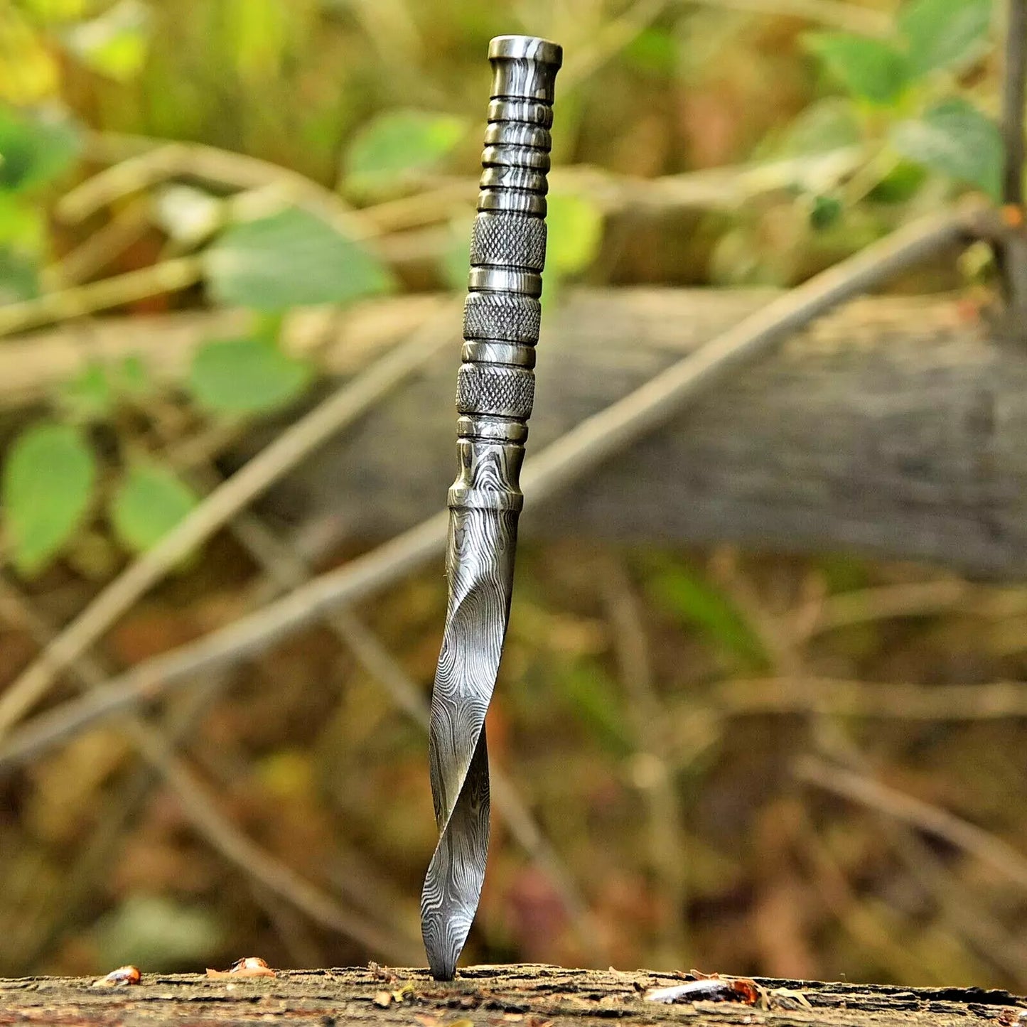 Custom Hand Made Tri Edge Dagger Knife Hand Forged Damascus Steel Kris Blade