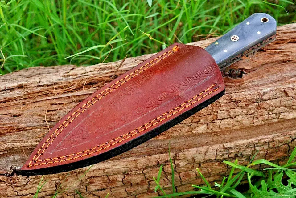 CUSTOM HANDMADE FORGED DAMASCUS STEEL BOOT KNIFE DAGGER HUNTING KNIFE