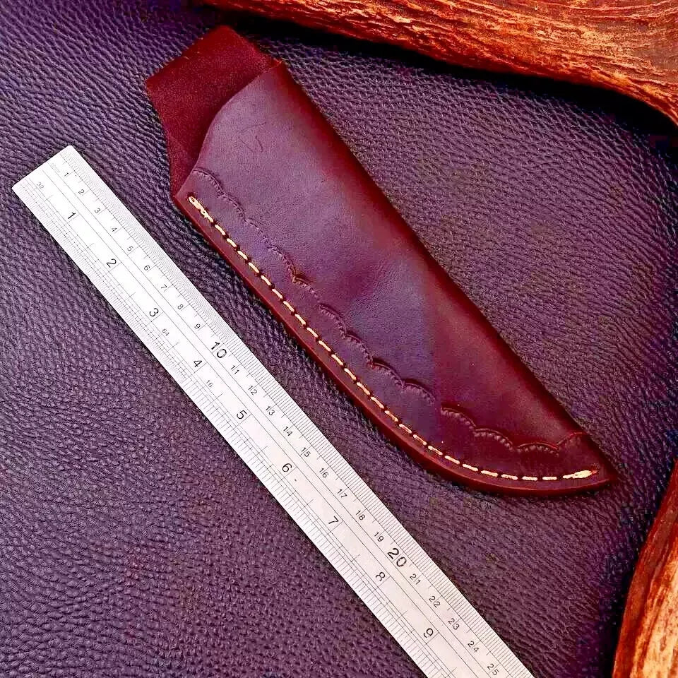 GENUINE LEATHER SHEATH CUSTOM HANDMADE FIXED BLADE KNIFE / HOLSTER