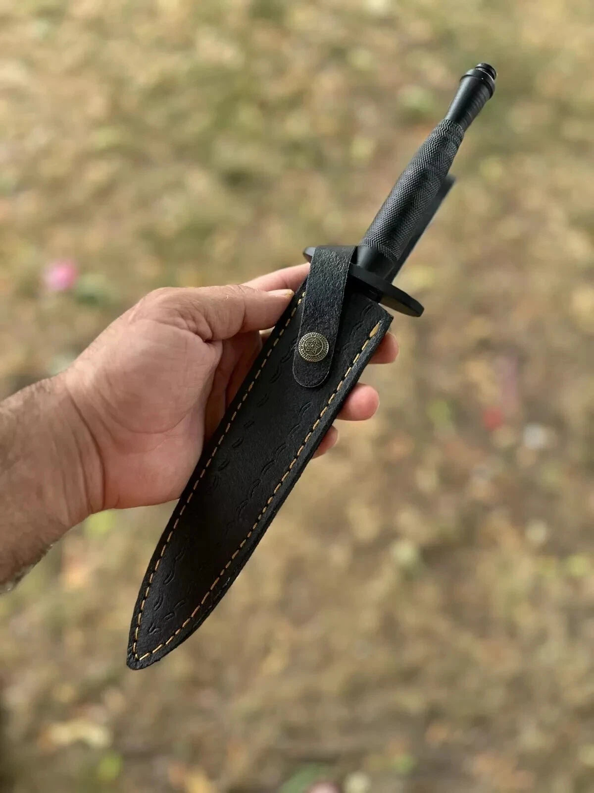 Sykes Fairbairn V-42 Dagger US Special Forces WWII Dagger Knife Leather sheath