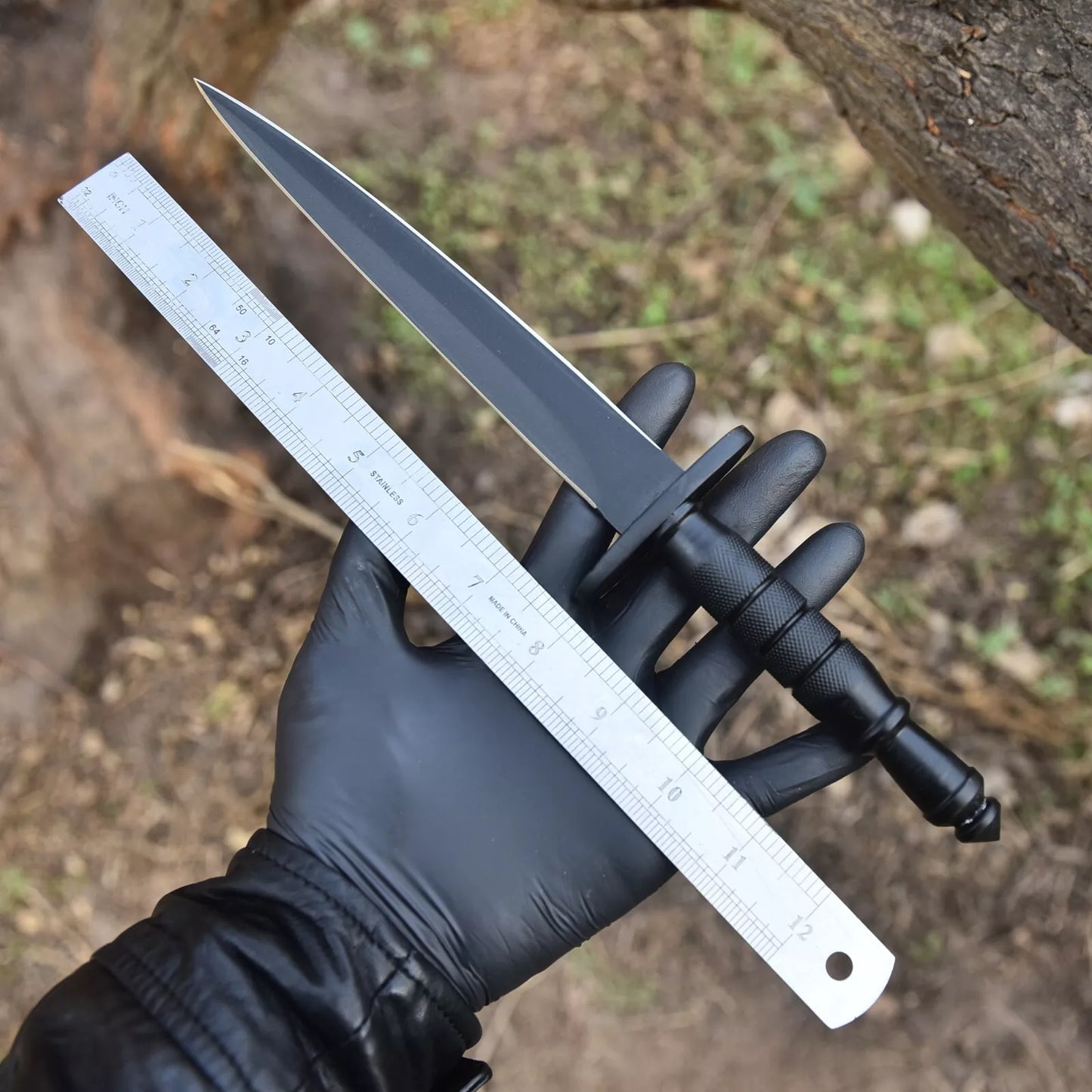Sykes Fairbairn V-42 Dagger US Special Forces WWII Dagger Knife Leather sheath