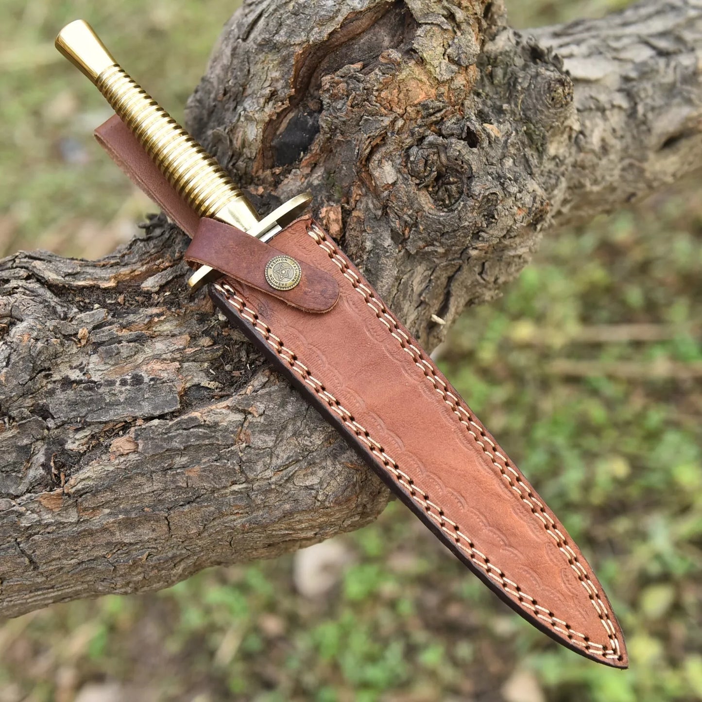 British Army Fairbairn Sykes Commando Knife 3rd Pat Brass Handle With Cover