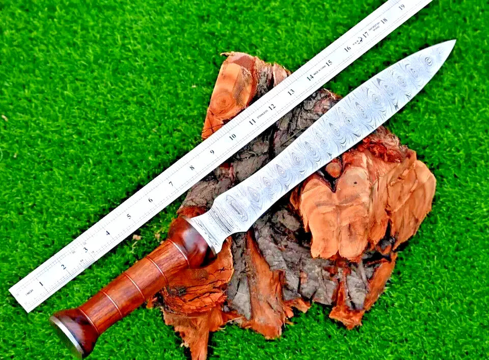 Roman Gladius SWORD Hand Forged Damascus Steel Double Edge gladiator Sword