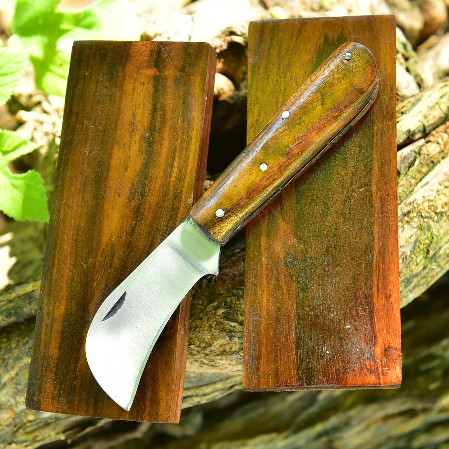 DRAKE BROWN WOOD CUSTOM COMPOSITE KNIFE HANDLE MATERIAL BLANK SCALES
