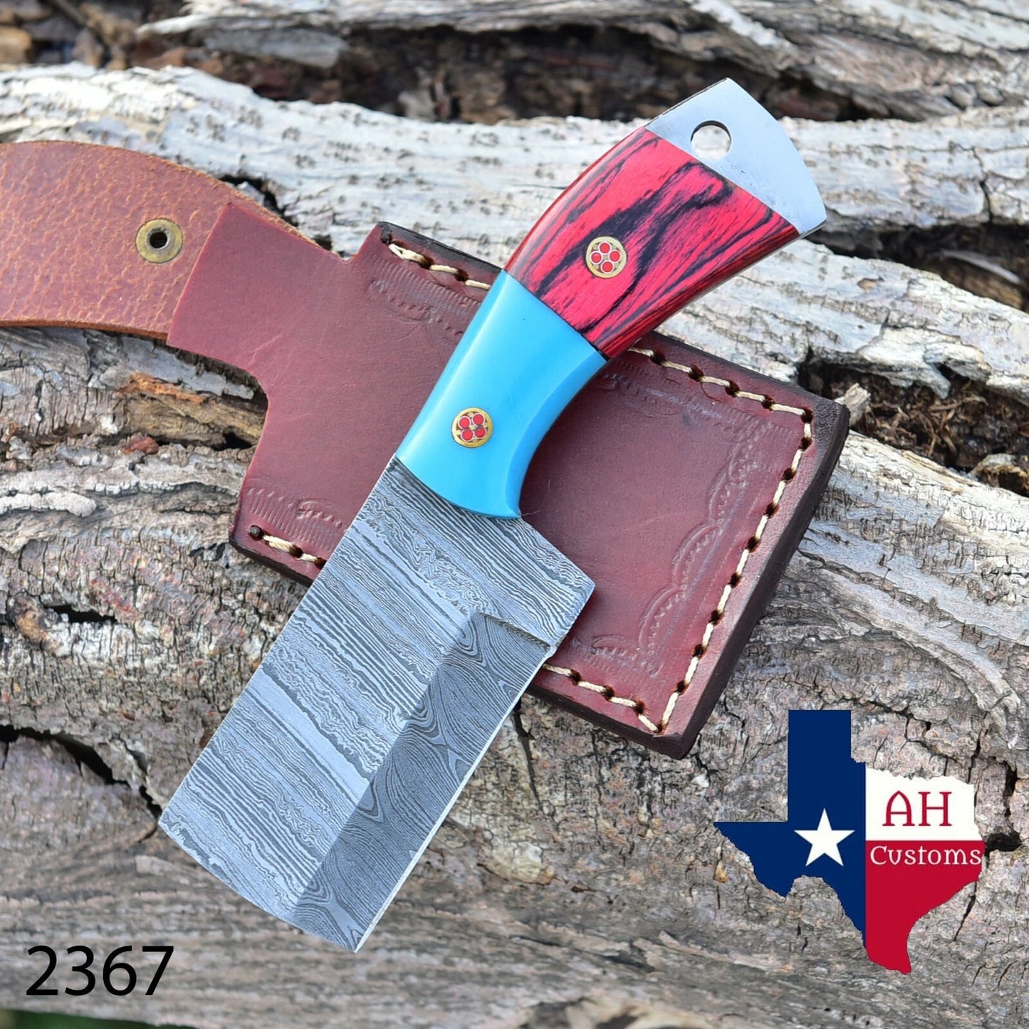 Custom HANDMADE FORGED DAMASCUS Steel Miniature Hunting Fix Blade Knife