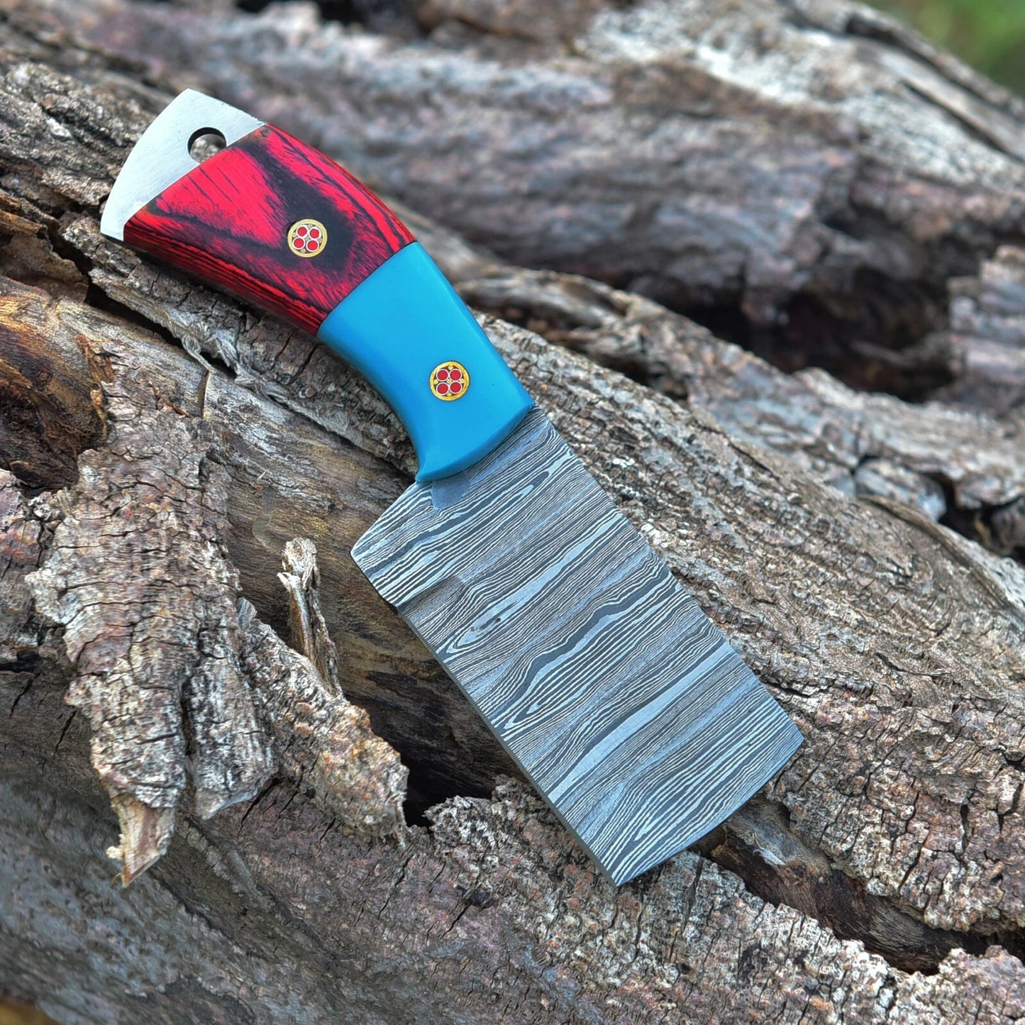 Custom HANDMADE FORGED DAMASCUS Steel Miniature Hunting Fix Blade Knife