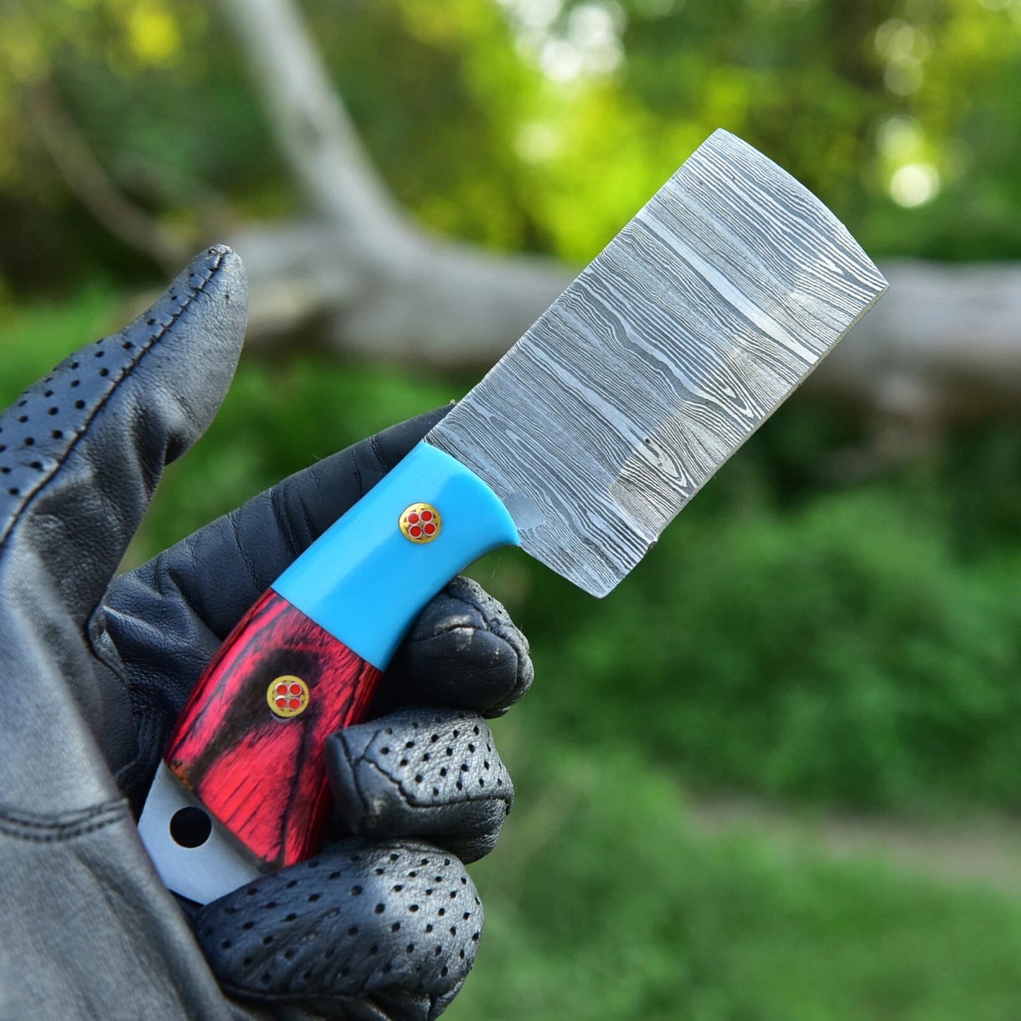 Custom HANDMADE FORGED DAMASCUS Steel Miniature Hunting Fix Blade Knife