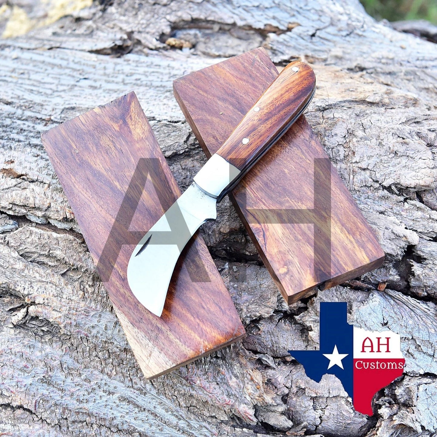 DRAKE BROWN WOOD CUSTOM COMPOSITE KNIFE HANDLE MATERIAL BLANK SCALES
