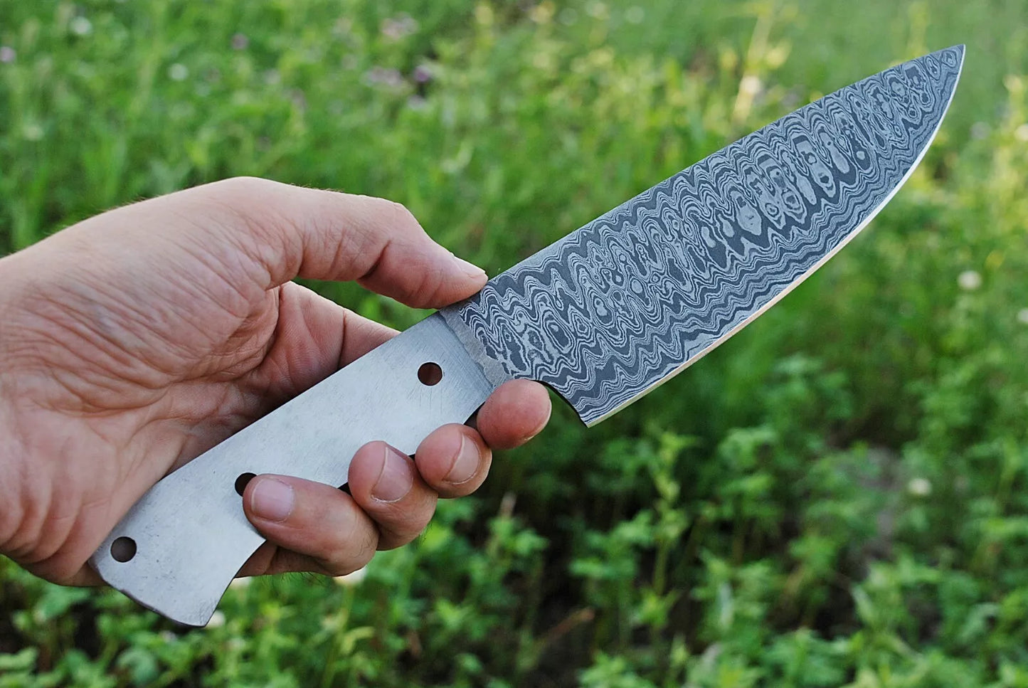 CUSTOM HAND FORGED BLANK BLADE DAMASCUS CHEF KNIFE MAKE YOUR OWN HANDLE