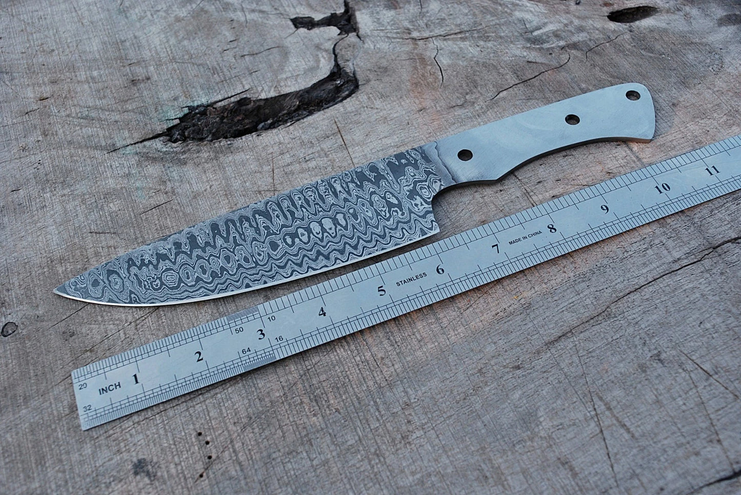 CUSTOM HAND FORGED BLANK BLADE DAMASCUS CHEF KNIFE MAKE YOUR OWN HANDLE