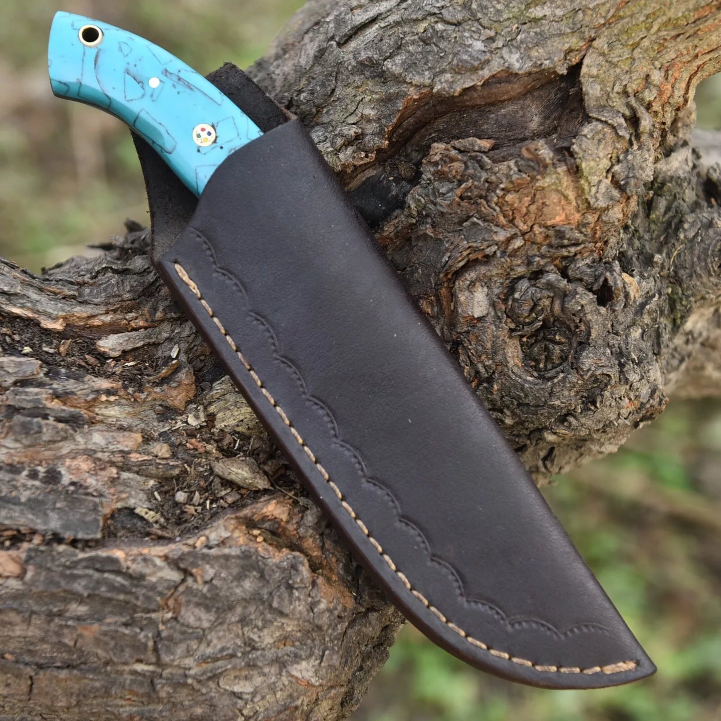 Damascus tanto Hunting Knife Custom Hand Made - Hand Forged Damascus Steel Blade