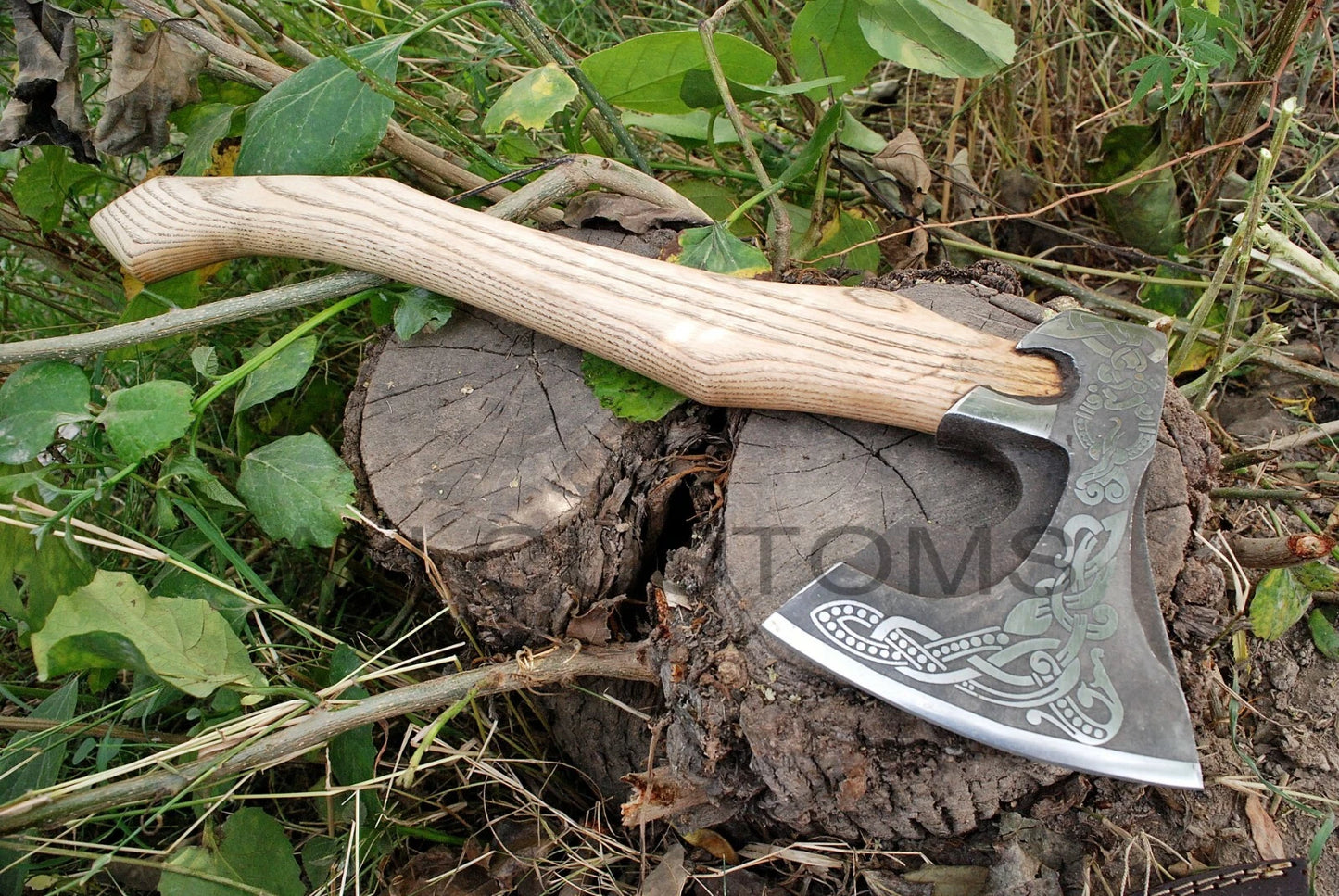 BEAUTIFUL CUSTOM HANDMADE CARBON PREMIUM TOMAHAWK VIKING AXE THROWING