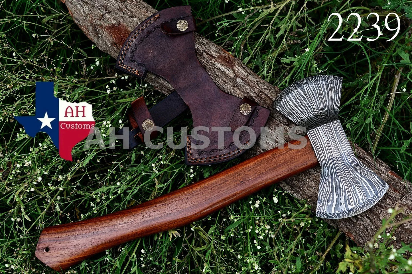 HANDMADE FORGED DAMASCUS STEEL TOMAHAWK, HATCHET, DOUBLE HEAD AXE ,INTEGRAL