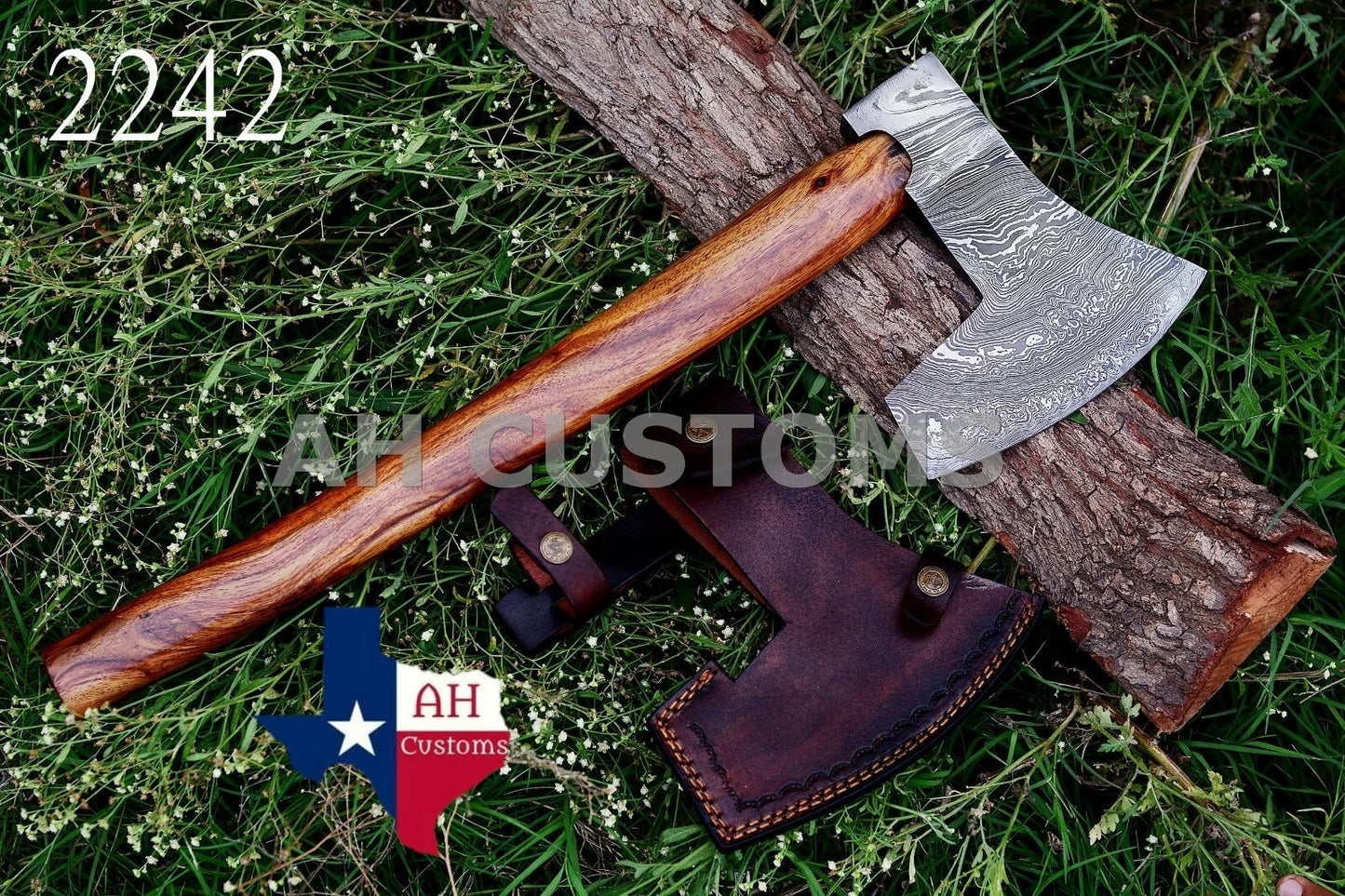 HANDMADE FORGED DAMASCUS STEEL TOMAHAWK, HATCHET, AXE ,INTEGRAL