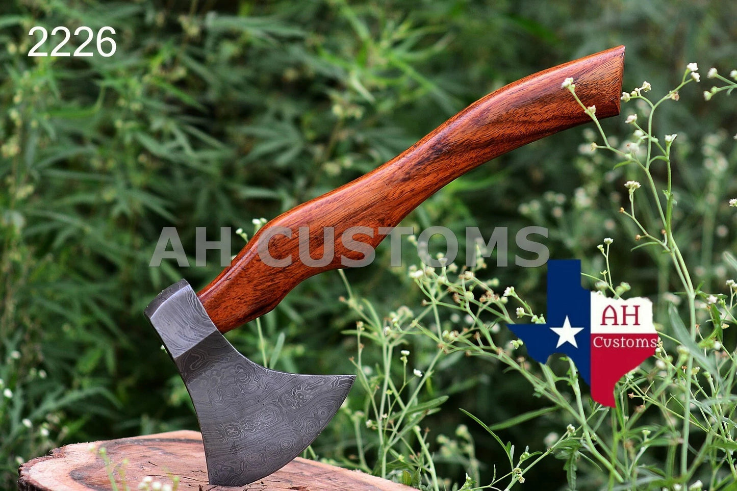 HANDMADE FORGED DAMASCUS STEEL TOMAHAWK, HATCHET, AXE ,INTEGRAL