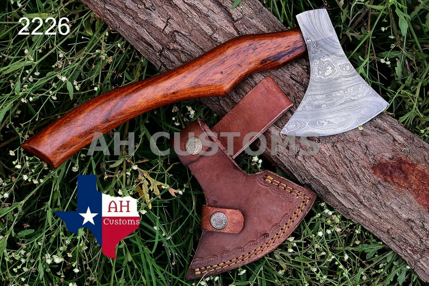 HANDMADE FORGED DAMASCUS STEEL TOMAHAWK, HATCHET, AXE ,INTEGRAL