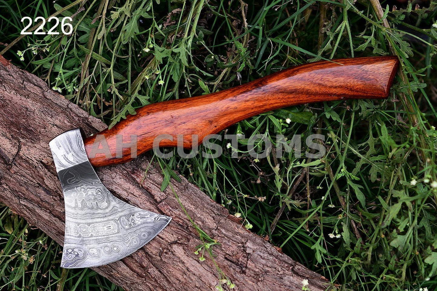 HANDMADE FORGED DAMASCUS STEEL TOMAHAWK, HATCHET, AXE ,INTEGRAL
