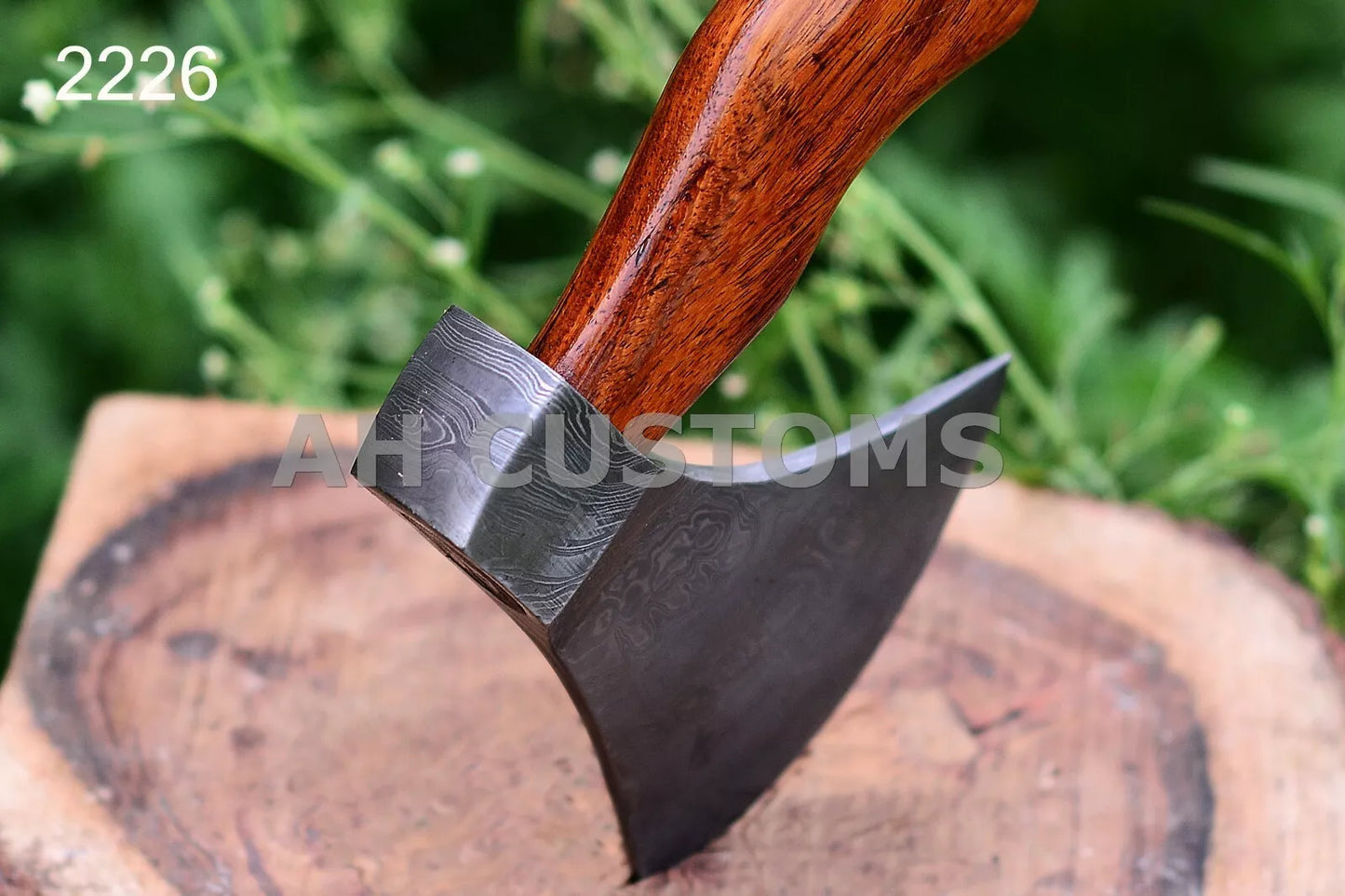 HANDMADE FORGED DAMASCUS STEEL TOMAHAWK, HATCHET, AXE ,INTEGRAL