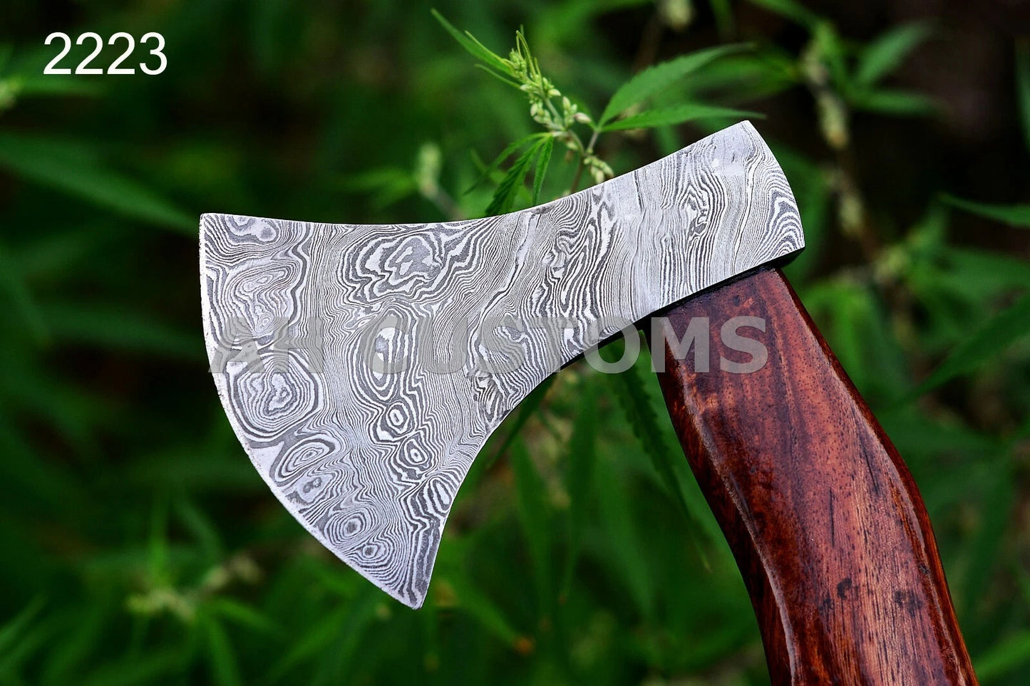 HANDMADE FORGED DAMASCUS STEEL TOMAHAWK, HATCHET, AXE ,INTEGRAL