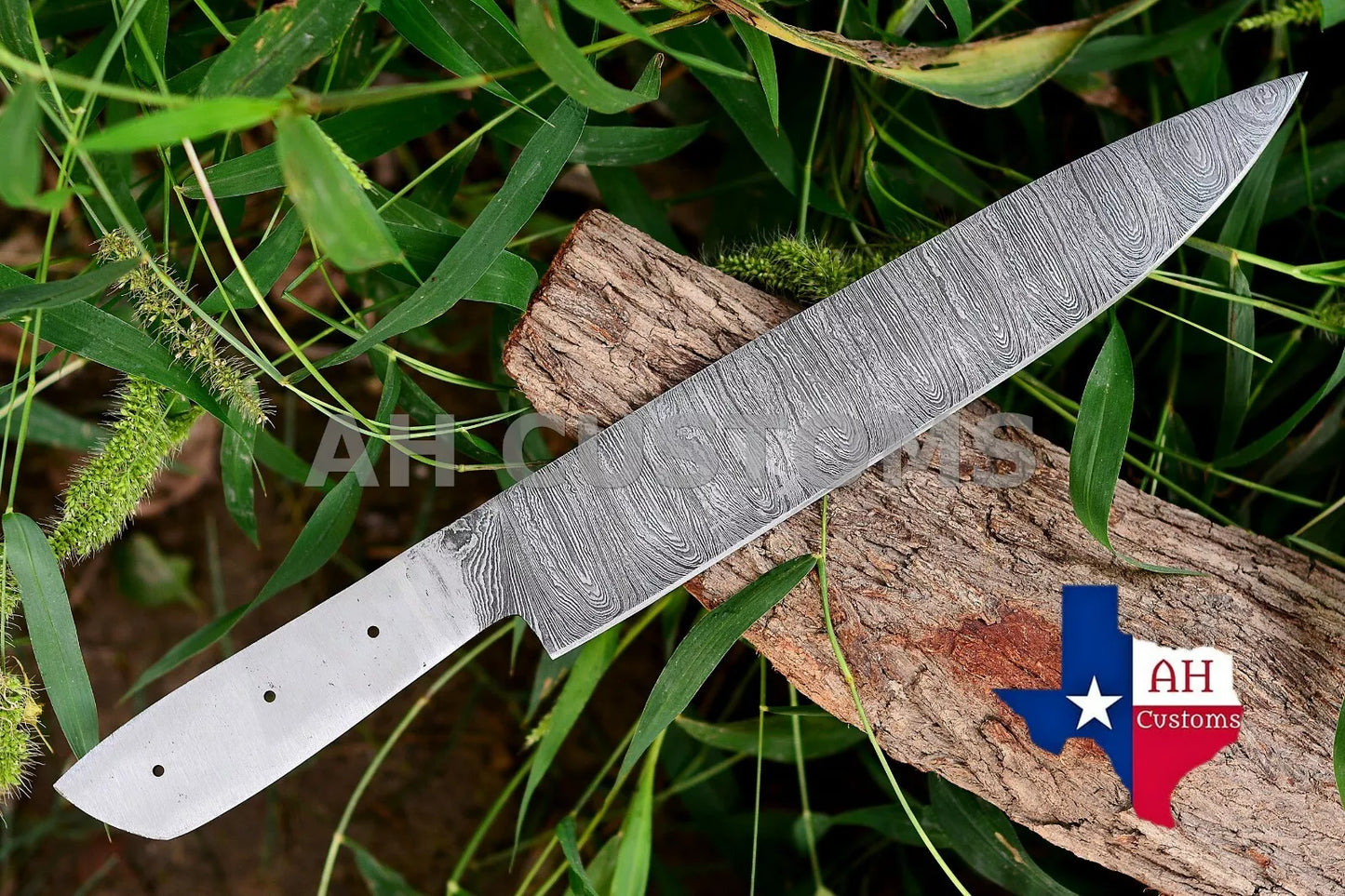 HAND FORGED BLANK BLADE DAMASCUS CHEF KNIFE MAKE YOUR OWN HANDLE