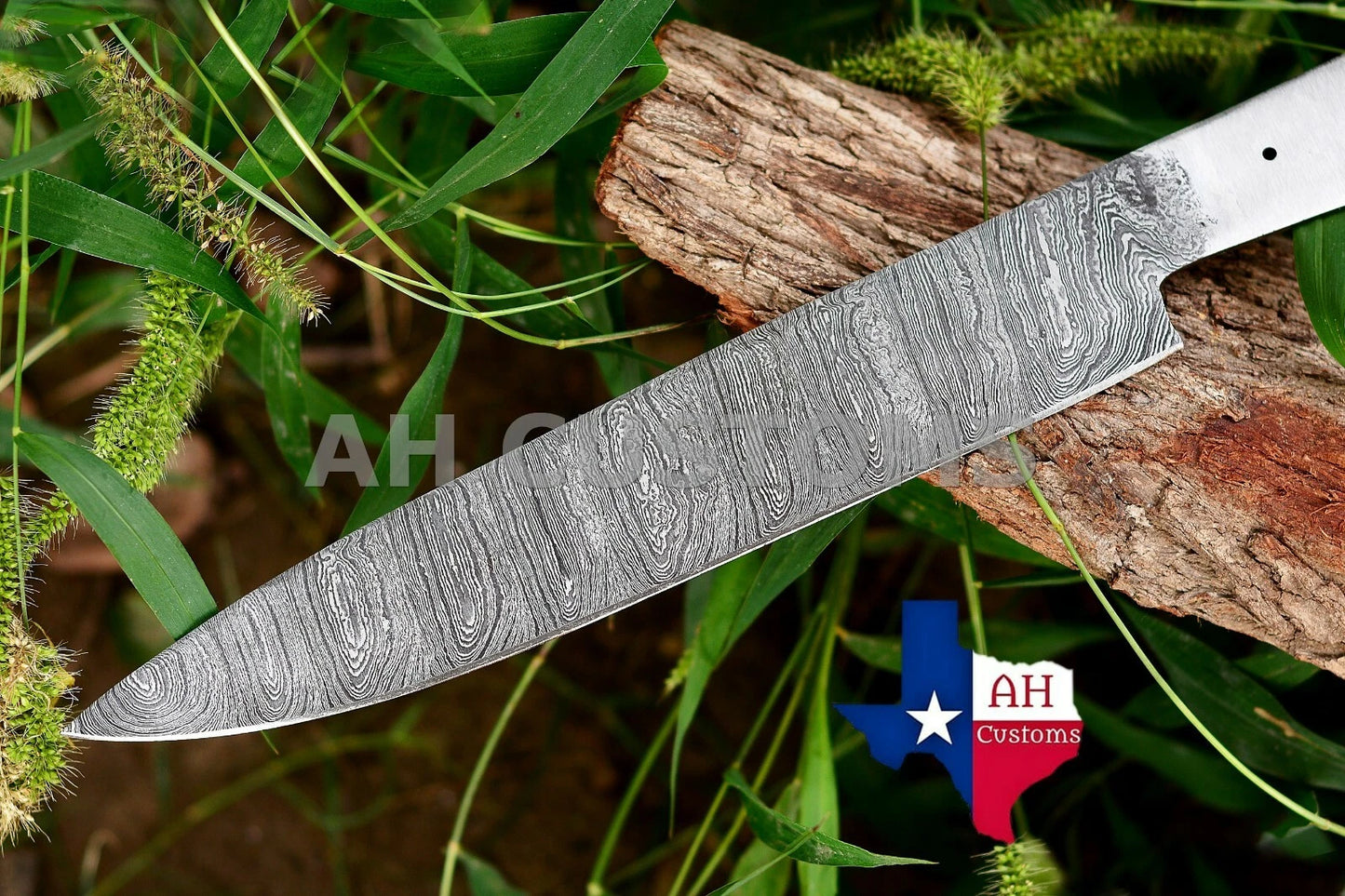 HAND FORGED BLANK BLADE DAMASCUS CHEF KNIFE MAKE YOUR OWN HANDLE