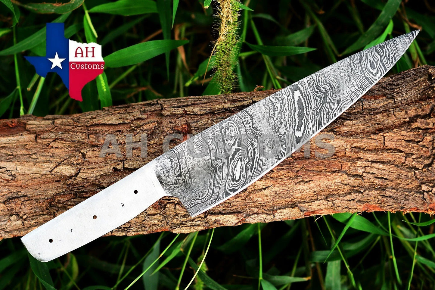 HAND FORGED BLANK BLADE DAMASCUS CHEF KNIFE MAKE YOUR OWN HANDLE