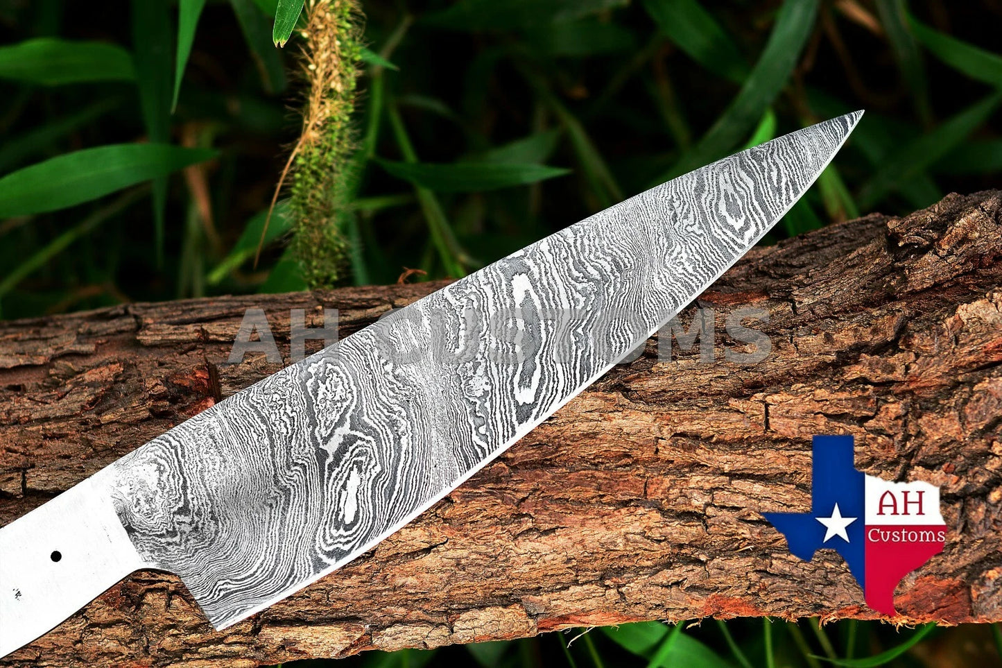 HAND FORGED BLANK BLADE DAMASCUS CHEF KNIFE MAKE YOUR OWN HANDLE