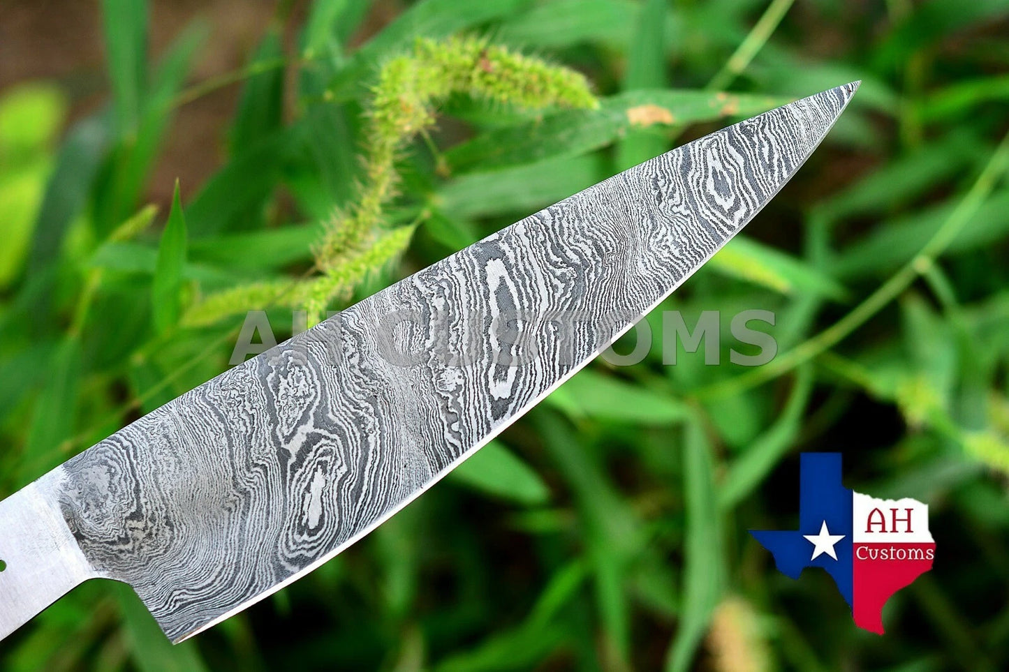 HAND FORGED BLANK BLADE DAMASCUS CHEF KNIFE MAKE YOUR OWN HANDLE