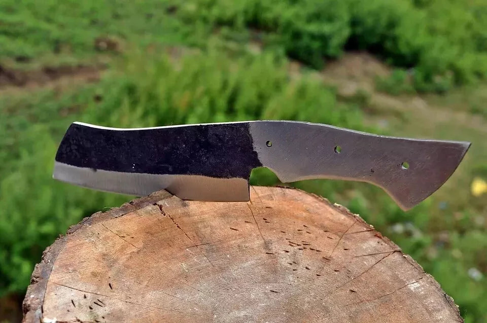 Custom hand Forged High Carbon Steel Chef Knife Blank Blade , Meat Cleaver