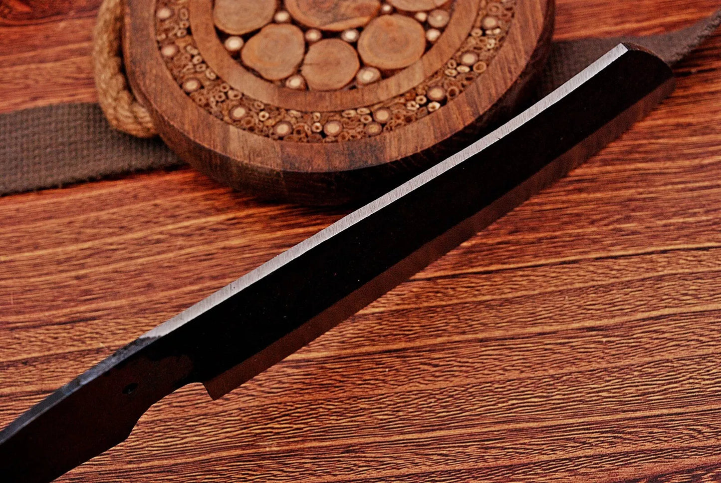 Custom hand Forged High Carbon Steel Chef Knife Blank Blade , Meat Cleaver