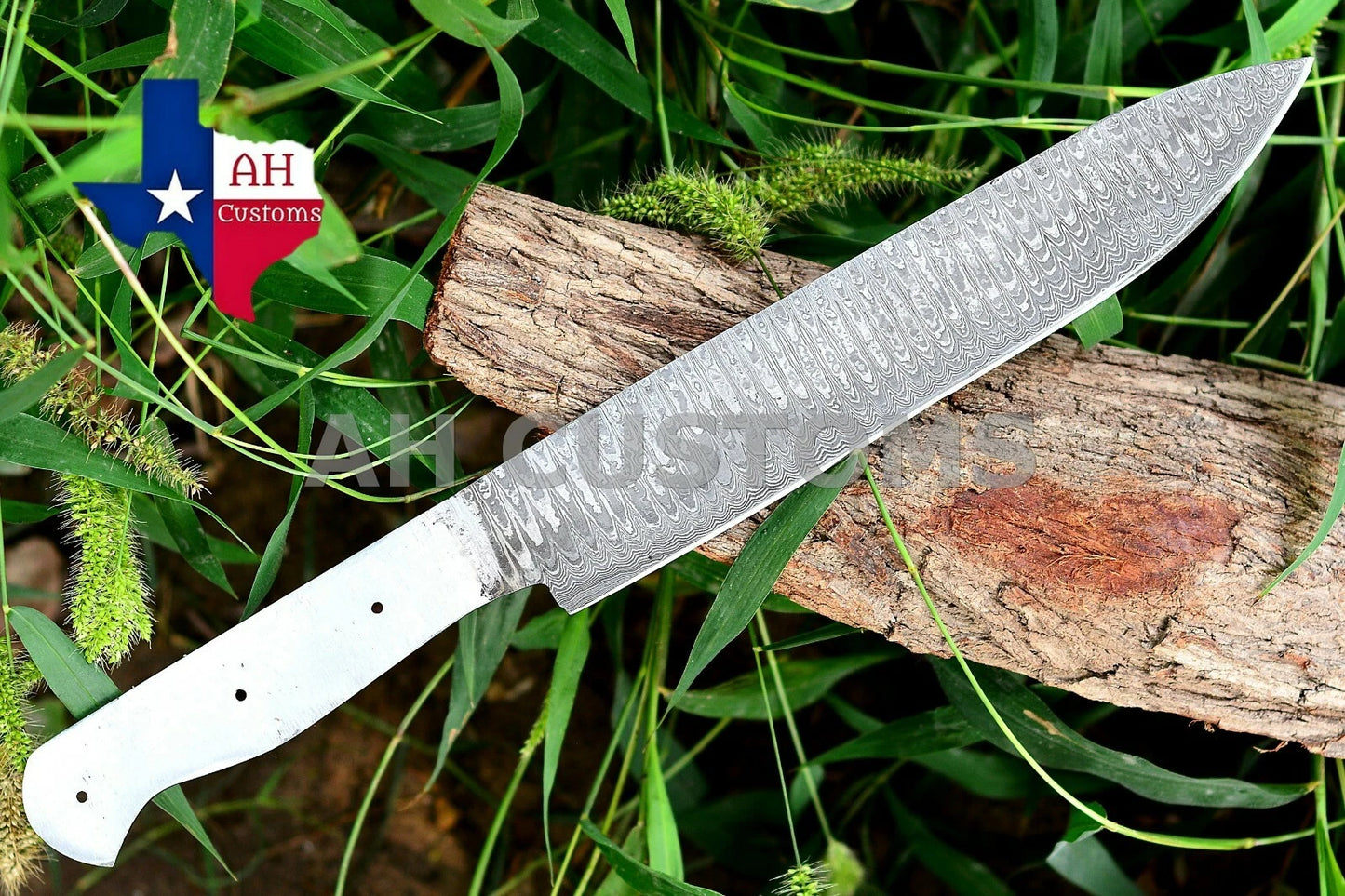 CUSTOM HAND FORGED BLANK BLADE DAMASCUS CHEF KNIFE MAKE YOUR OWN HANDLE