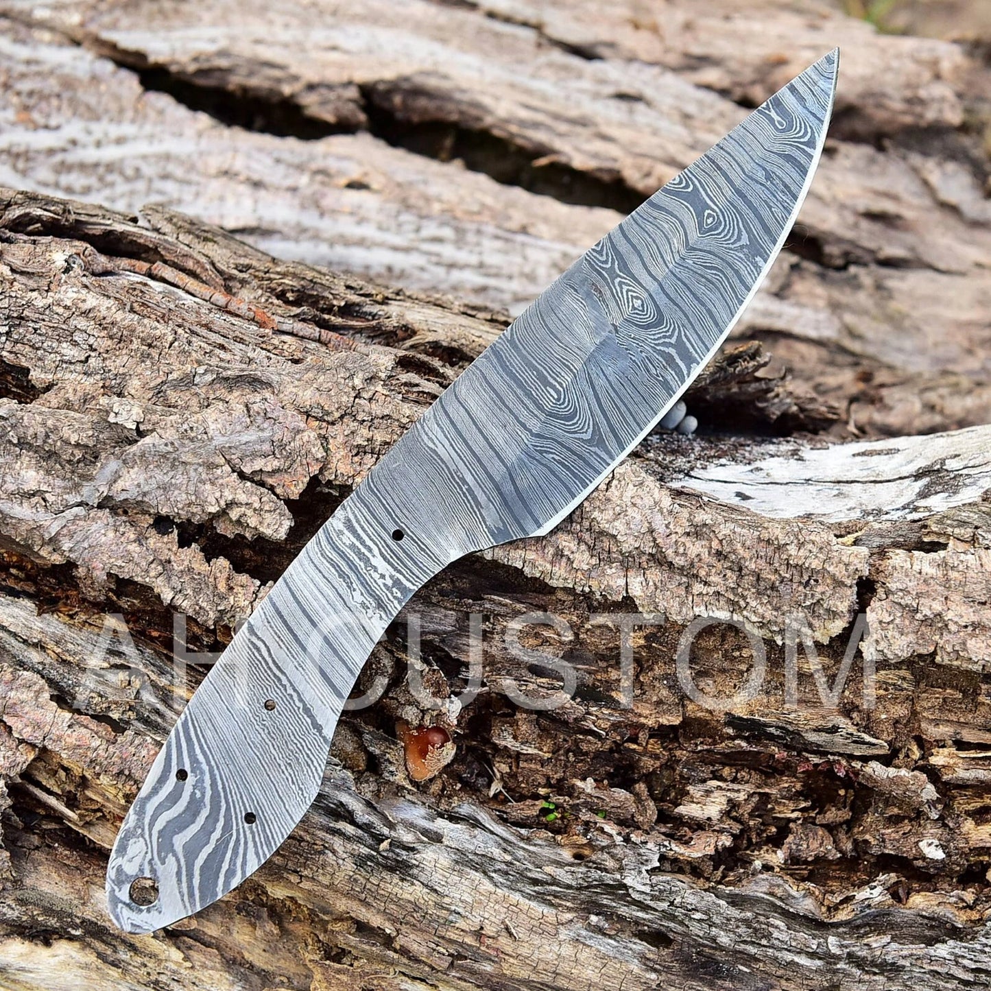 10”Custom HAND FORGED DAMASCUS STEEL Hunting KNIFE BLANK BLADE Full Tang