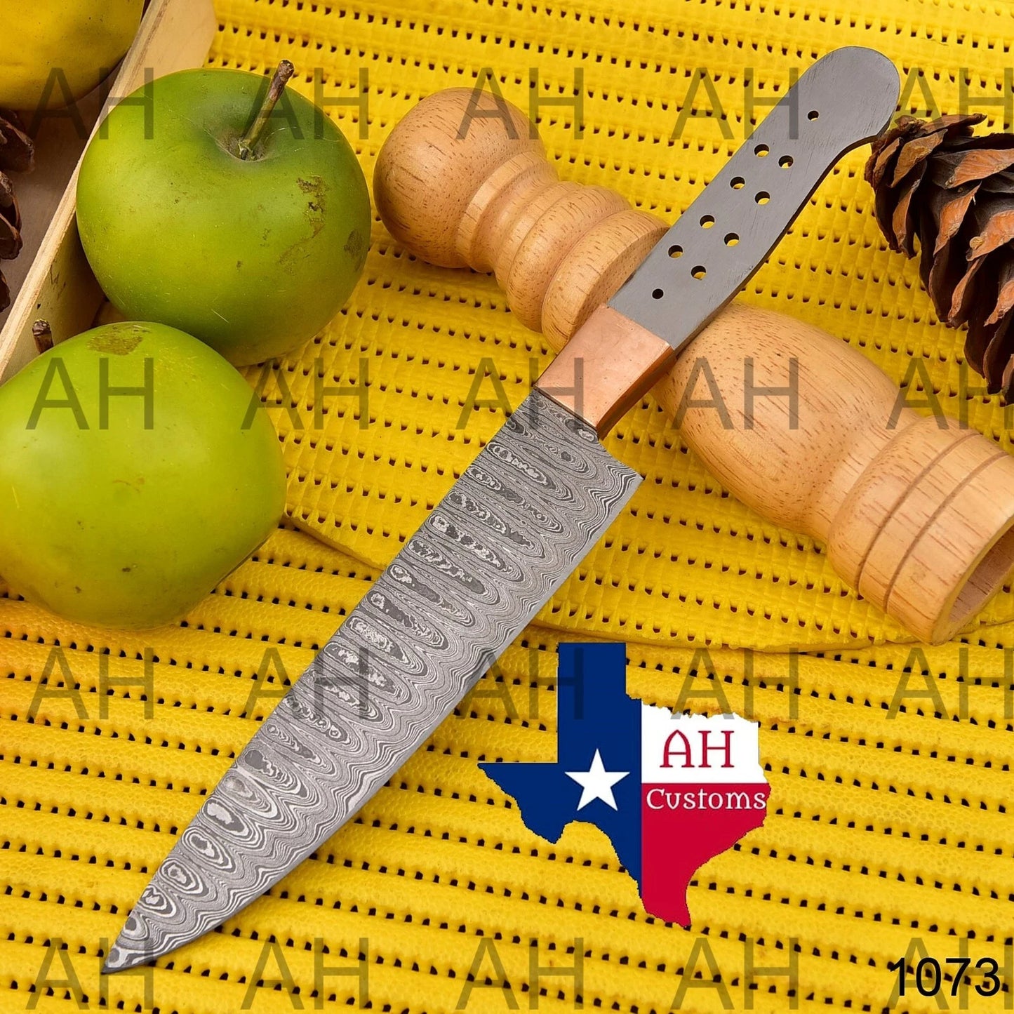 12"HAND FORGED DAMASCUS STEEL CHEF BLANK BLADE KNIFE FOR MAKING SUPPLIES