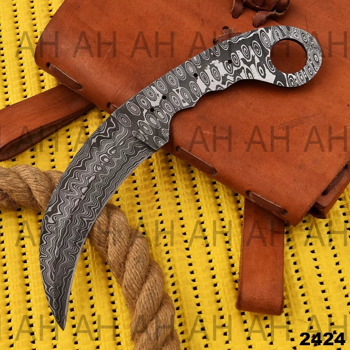 FULL TANG HAND FORGED DAMASCUS STEEL KARAMBIT KNIFE BLANK BLADE
