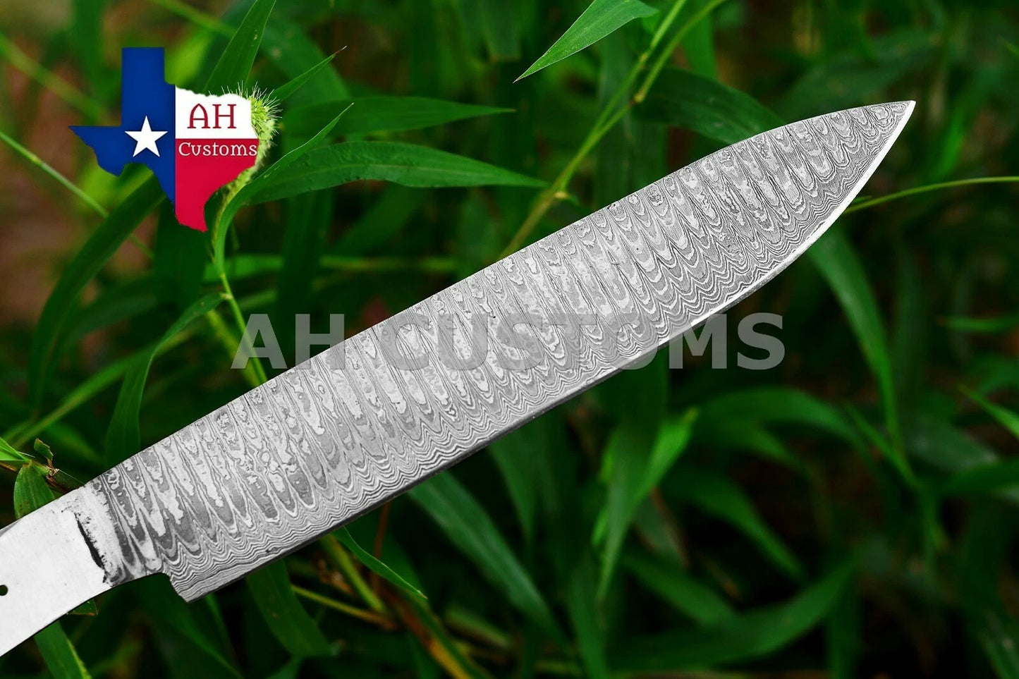 CUSTOM HAND FORGED BLANK BLADE DAMASCUS CHEF KNIFE MAKE YOUR OWN HANDLE