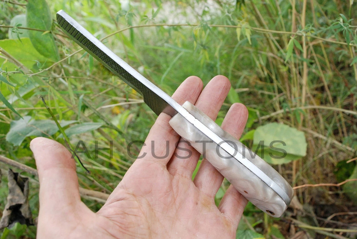 Handmade Horse File Steel Bull Cutter Knife with Cross Leather Sheath – Forged Outdoor & Collector Blade