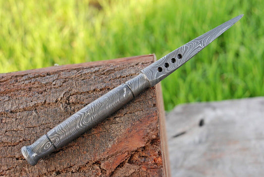 Handmade Hand Forged Damascus Steel Fixed Blade Tactical Dagger Kris Blade Boot Knife Everyday Carry Knife Gift For Him Anniversary Gift Birthday Gift 1338