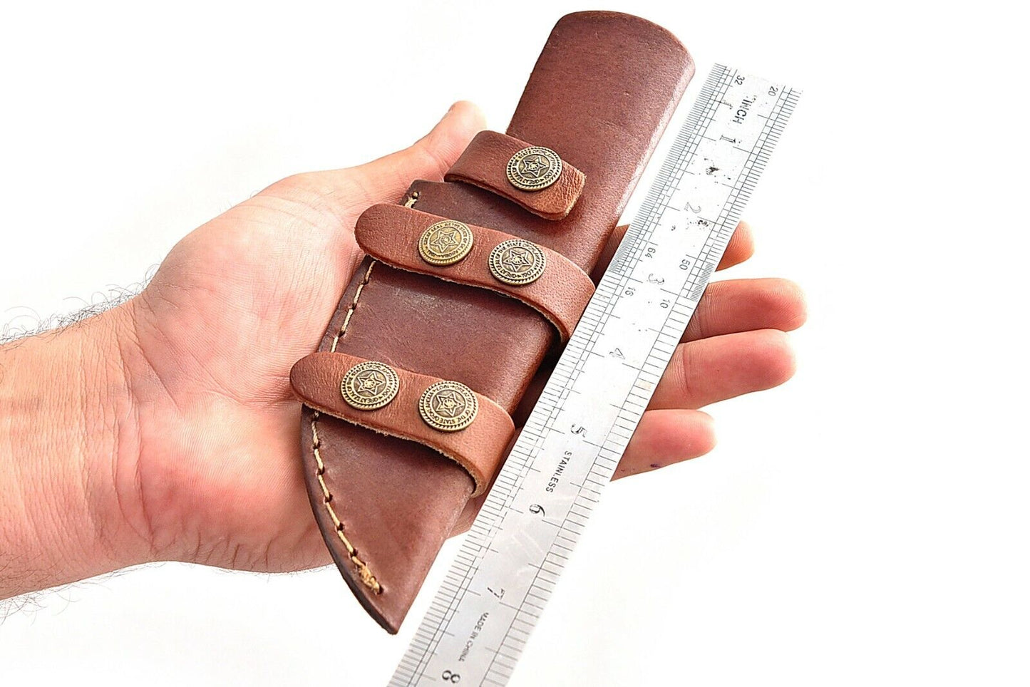 Hand Made Pure Leather Sheath Everyday Carry Anniversary Gift For Him Groomsmen Gift For Fixed Blade Knife