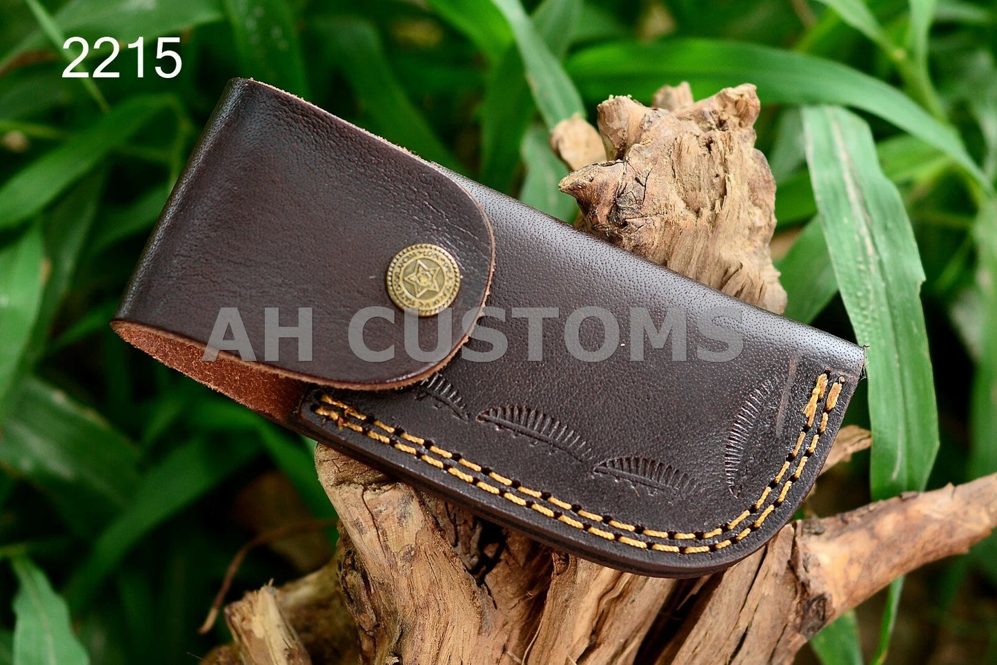 Custom Handmade 512-Layer Damascus Steel Double Blade Trapper Folding Pocket Knife with Camel Bone Handle