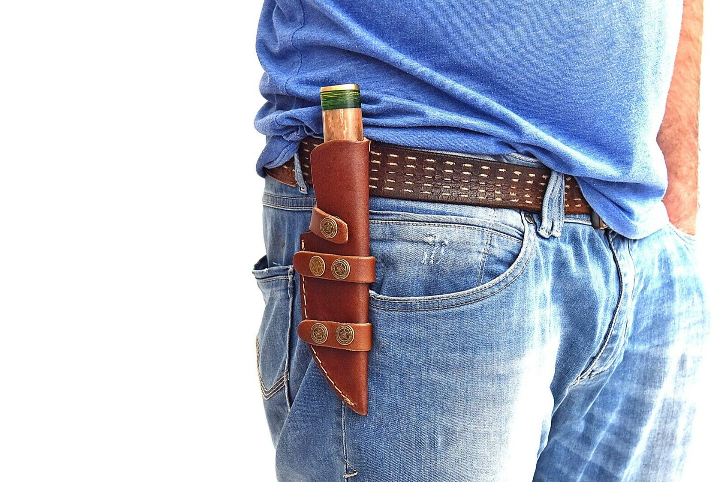 Hand Made Pure Leather Sheath Everyday Carry Anniversary Gift For Him Groomsmen Gift For Fixed Blade Knife