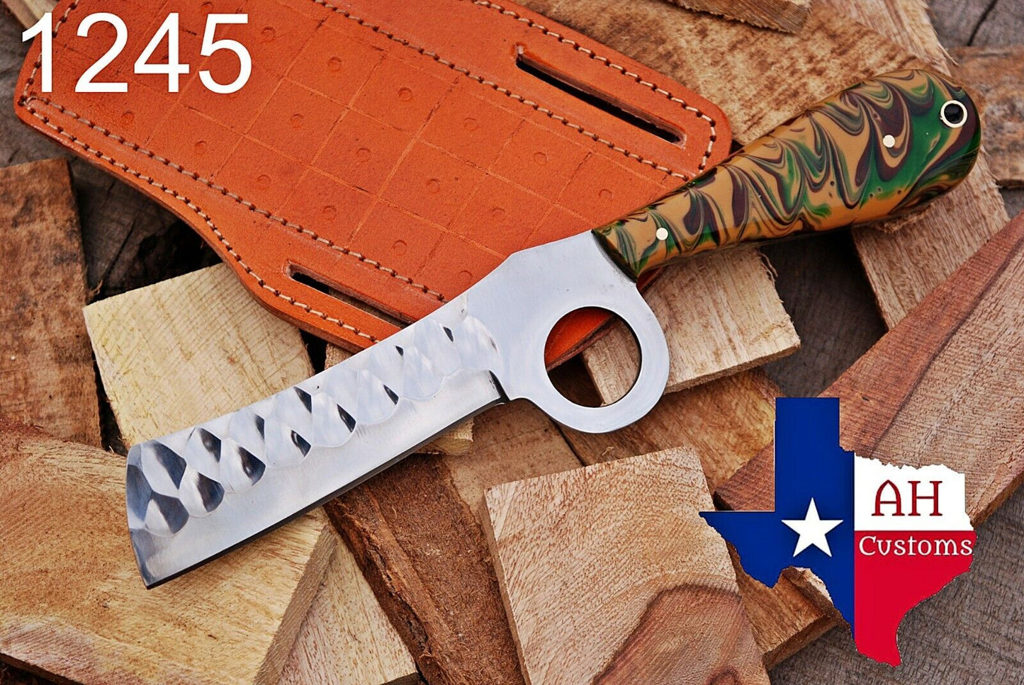 Hand Forged Railroad Steel Cowboy Knife Everyday Carry Knife Gift For Him Anniversary Knife Bull Cutter Knife With Risen Handle 1245